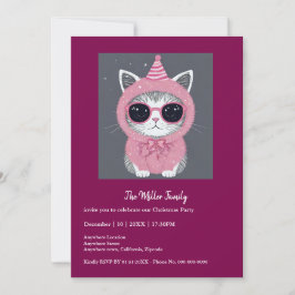 猫の変装 新年のパーティー