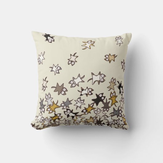 猫の多く クッション (正面)