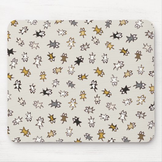 猫の多く マウスパッド (正面)