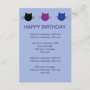 猫の多彩の子供の誕生日のパーティーの招待 招待状