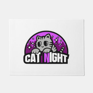 猫の夜 ドアマット