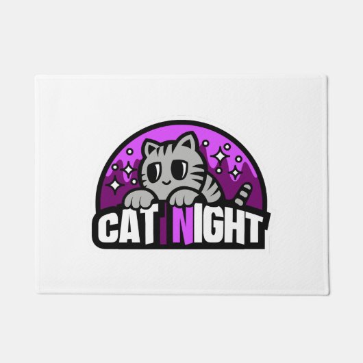 猫の夜 ドアマット (正面)