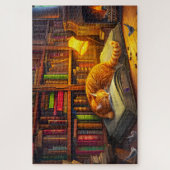 猫の夢にかわいい子猫ギフト猫好き ジグソーパズル (縦)