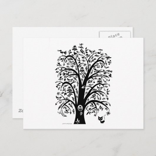 猫の夢 ポストカード (正面/裏面)