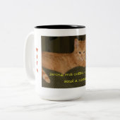 猫の大きいマグとの朝 ツートーンマグカップ (正面左)