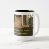 猫の大きいマグとの朝 ツートーンマグカップ (正面右)