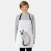 猫の天使の翼 エプロン (着用した状態)