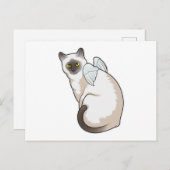 猫の天使の翼 ポストカード (正面/裏面)