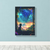 猫の天国 キャンバスプリント (インサイチュ (ウッドフロア))