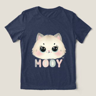 猫の女の子Tシャツ 女性用 トライブレンドTシャツ