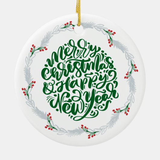 猫の女性ゴルファーをテーマにしたゴルフクリスマステーマ セラミックオーナメント (裏面)