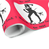 猫の女性シルエット ラッピングペーパー (ロールコーナー)