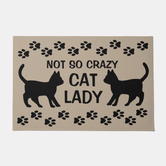 猫の女性熱狂するドアマット ドアマット (正面)