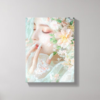 猫の女性 – スタイリッシュ Digital Art キャンバスプリント