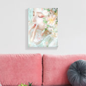 猫の女性 – スタイリッシュ Digital Art キャンバスプリント (インサイチュ (リビング))