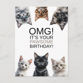 猫の女王の誕生日 | ヤバい!あなたの誕生日おめでとう 面白い ポストカード