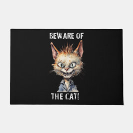 猫の姿に気を付ける ドアマット