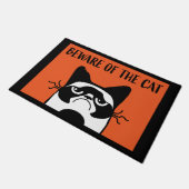 猫の姿に気を付ける ドアマット (アングル)