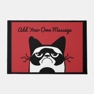 猫の姿に気を付ける ドアマット