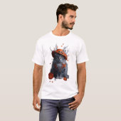猫の威厳のあるポートレート Tシャツ (正面フル)