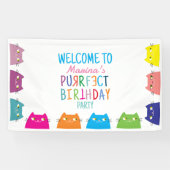 猫の娘の誕生日パーティー 横断幕 (横)