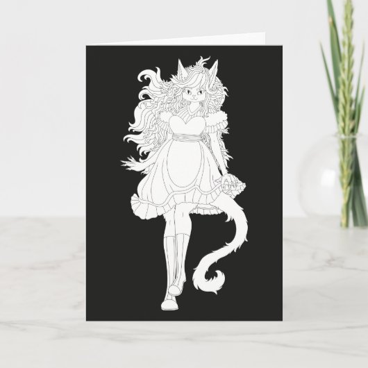 猫の娘 カード (正面)