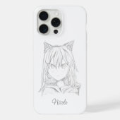 猫の娘 iPhoneケース (裏面)