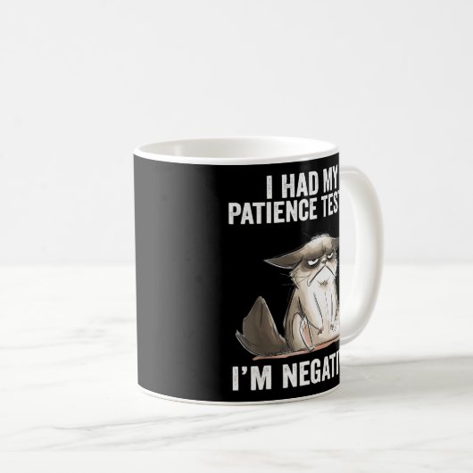 猫の嫌な皮肉を我慢してテストしてもらった コーヒーマグカップ (正面右)