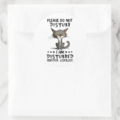 猫の嫌みを言わないでねおもしろい ラウンドシール (バッグ)