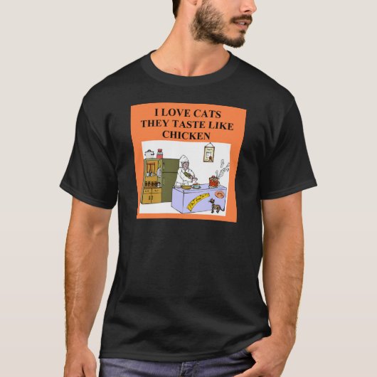 猫の嫌悪症のデザイン Tシャツ (正面)