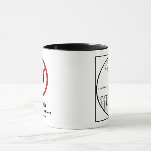 猫の嫌悪症の規模の漫画のマグ マグカップ (中央)