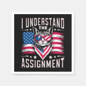 猫の子どものいない猫レディという課題は理解している スタンダードカクテルナプキン (正面)