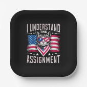 猫の子どものいない猫レディという課題は理解している ペーパープレート (正面)