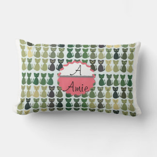 猫の子ネコペットカラフルなパターン平和愛運命 ランバークッション