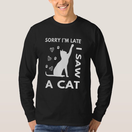 猫の子猫を見かけるのが遅くなってごめんね1 Tシャツ (正面)