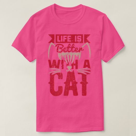 猫の子猫猫好きVでおもしろい生活が良い Tシャツ (デザイン正面)