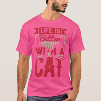 猫の子猫猫好きVでおもしろい生活が良い Tシャツ