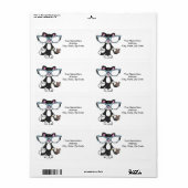 猫の子猫猫科の動物サングラスマウスラベル ラベル (フルシート)