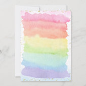 猫の子猫 レインボー 誕生日 男の子 女の子 招待状 (裏面)