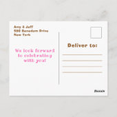 猫の子猫 城 ピンクの誕生日パーティーのポストカード ポストカード (裏面)