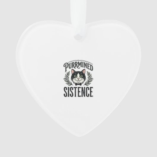 猫の存在を認めたヴィンテージグラフィック_1 オーナメント (正面)