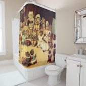 猫の学校、ルイWainの子ネコ シャワーカーテン (インサイチュ)