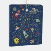 猫の宇宙オーナメント セラミックオーナメント (右)