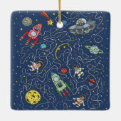 猫の宇宙オーナメント セラミックオーナメント (裏面)