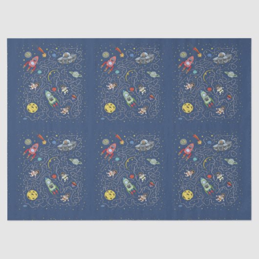 猫の宇宙ティッシュペーパー 薄葉紙 (正面)