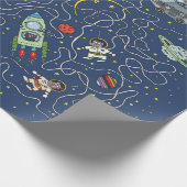 猫の宇宙包み紙 ラッピングペーパー (角)