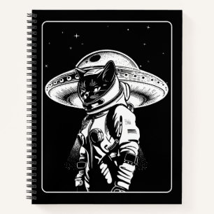 猫の宇宙飛行士 エイリアン UFO サイエンスフィクション ノートブック