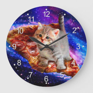 猫の宇宙 ラージ壁時計