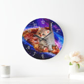 猫の宇宙 ラージ壁時計 (ホーム)