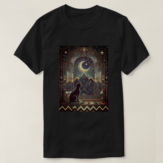 猫の宇宙 Tシャツ (デザイン正面)